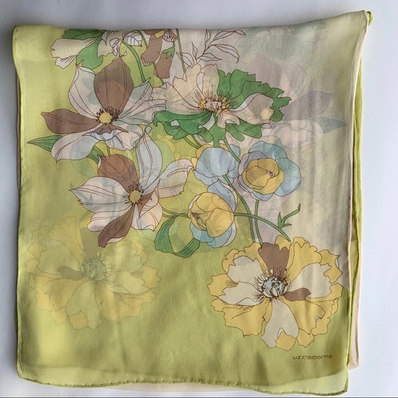 Liz Claiborne pastel floral sheer scarf - Picture 5 of 6